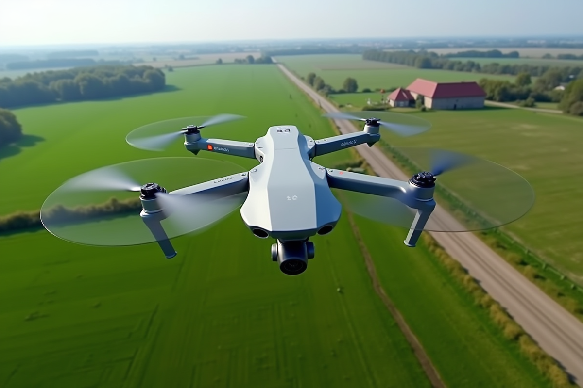 Drone géant en vol lors d