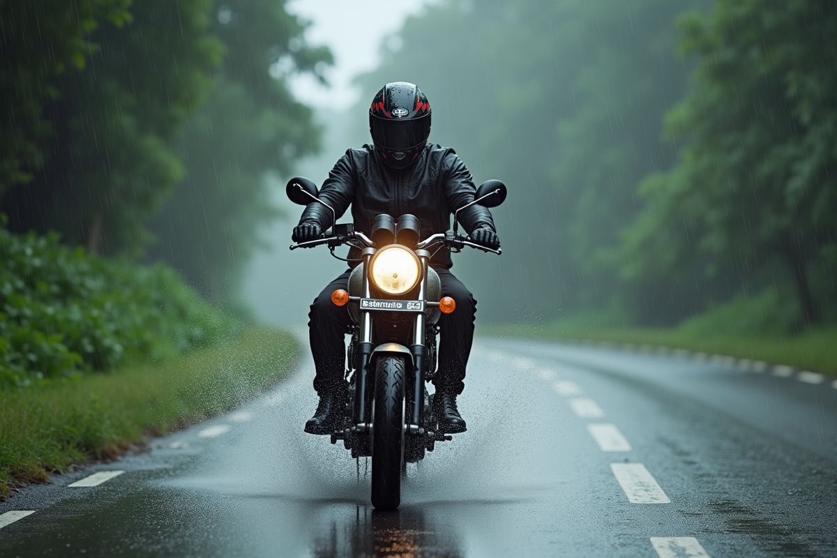 moto pluie