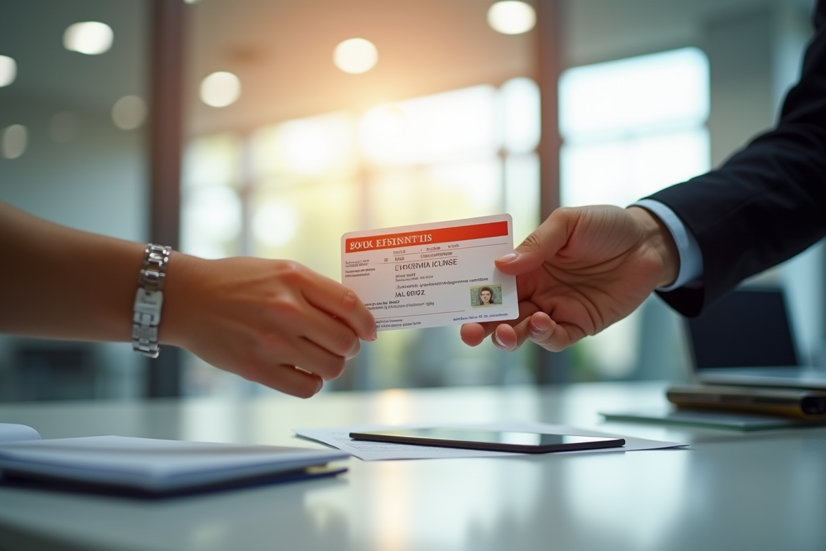 Permis de conduire belge remis à un bureau administratif